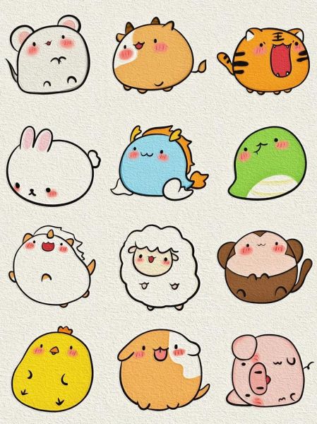 生肖属相图片简笔画（十二生肖简笔画步骤教程）