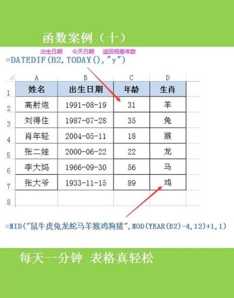 用函数算生肖属相（如何用生日算生肖）