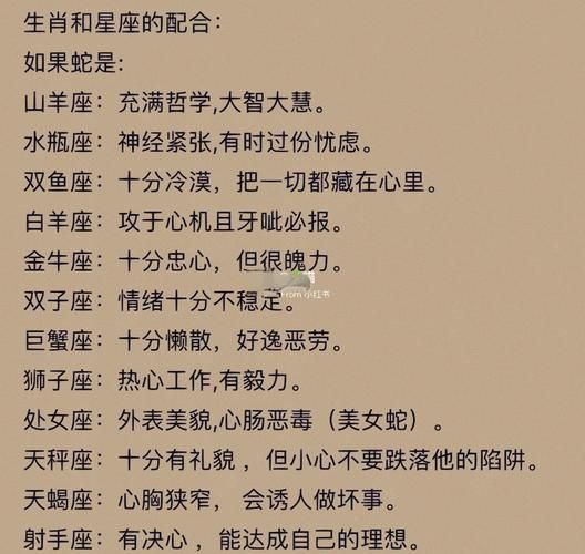 生肖属相和星座配对表(生肖属相和星座配对表大全)