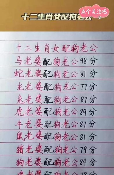 狗配啥子最佳生肖属相