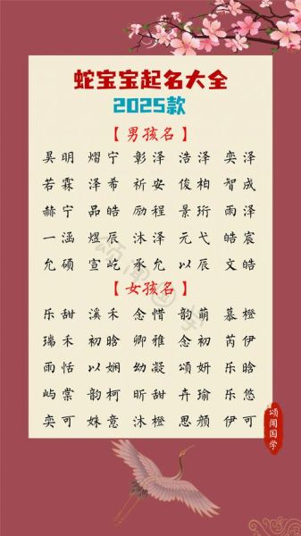 生肖属相取名（2025蛇宝宝起名避忌偏旁部首）