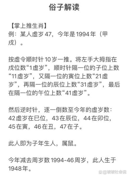 如何推算生肖属相