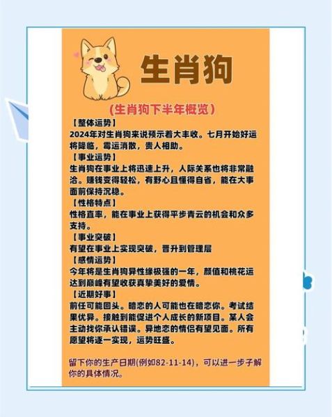 生肖属相及运程（属狗人今年每月财运与情感走势）