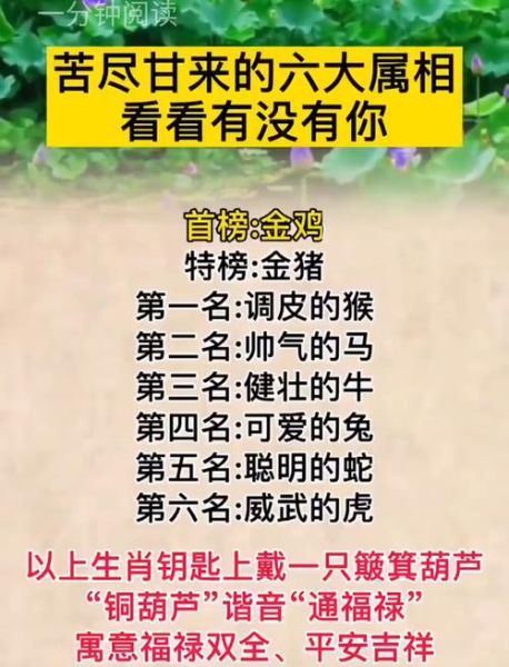 属相苦尽甘来的生肖（属相苦尽甘来的生肖有哪些）