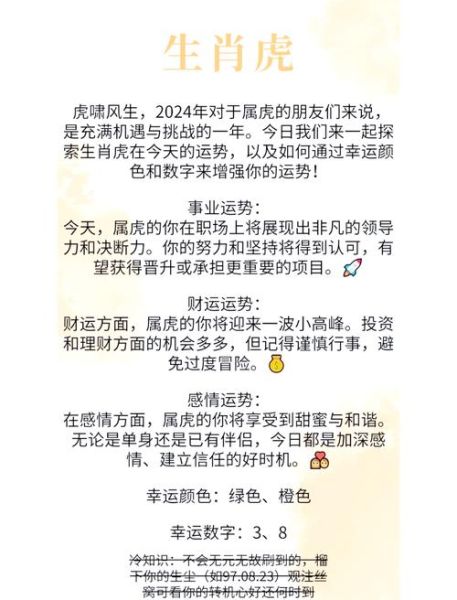 今日红运的生肖属相(今日属虎人运势查询表)
