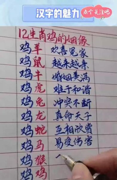 生肖鸡的配偶属相（生肖鸡最配什么生肖）