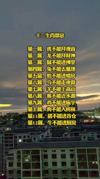 生肖属相禁忌（生肖属相禁忌有哪些😱新手一看就懂）