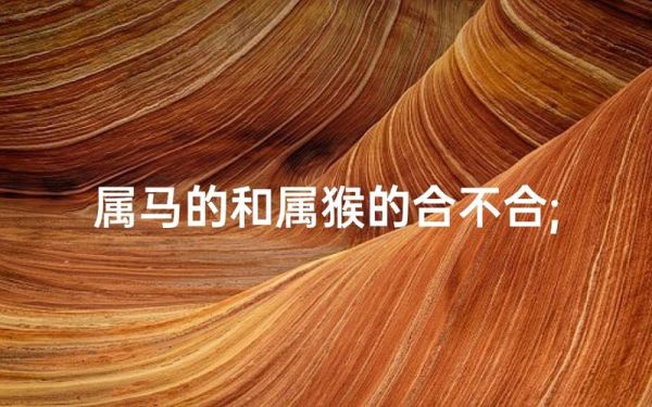 生肖属相马和猴（属马和属猴的合不合？）