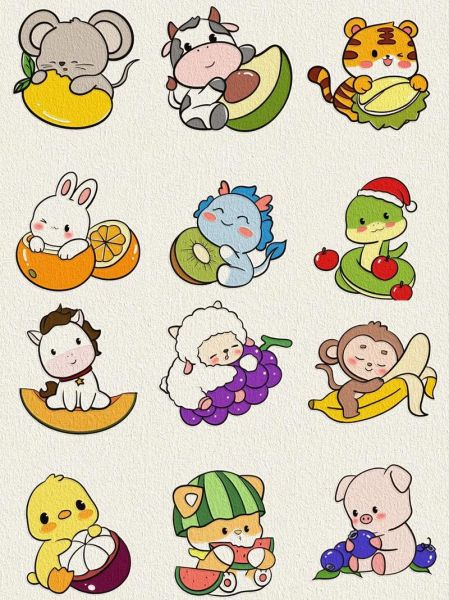 生肖属相萌图（十二生肖简笔画萌图教程）