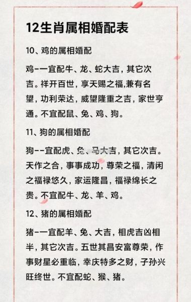 生肖不可婚配的属相（生肖不合的属相配对有哪些？）