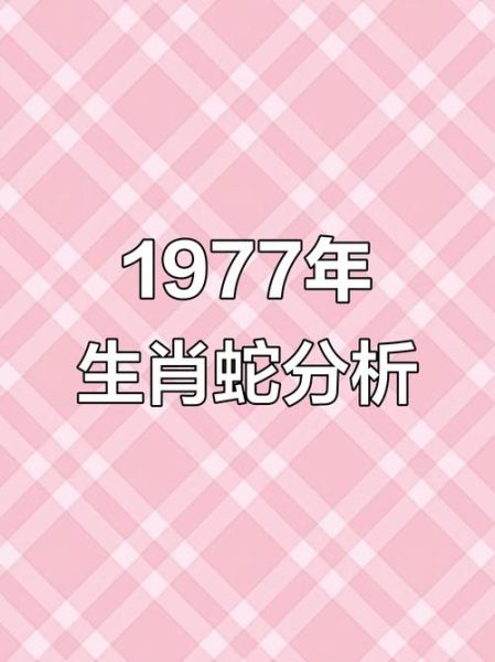 77年是什么属相的生肖（1977年属什么生肖查询🐍）