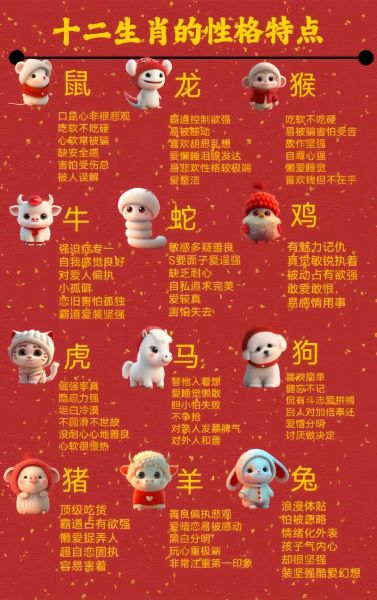 12生肖属相特点（12生肖属相性格特点图解）