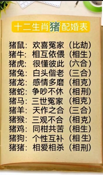 生肖猪和哪个属相相配（生肖猪和哪个属相最配？超全解析🎯）