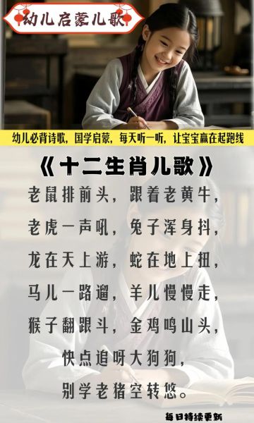 十二生肖属相歌决(十二生肖属相歌诀背诵技巧大全)