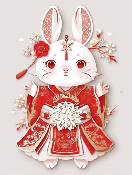 属相生肖背心兔图片（兔子生肖背心图案设计灵感）