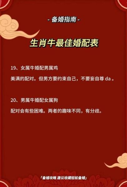 生肖牛的最佳属相配（生肖牛和哪个属相最配婚姻最合适）