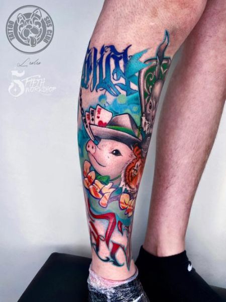 小腿纹身属相是什么生肖(小腿纹身属相图案选哪种生肖最旺)