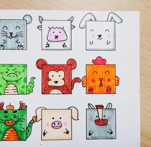 生肖属相作画（生肖属相画画简单图解步骤）