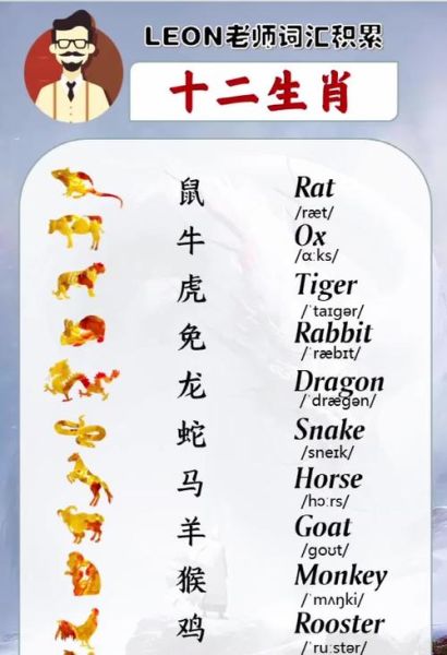 生肖属相 英语怎么写（我的生肖英语到底怎么说）