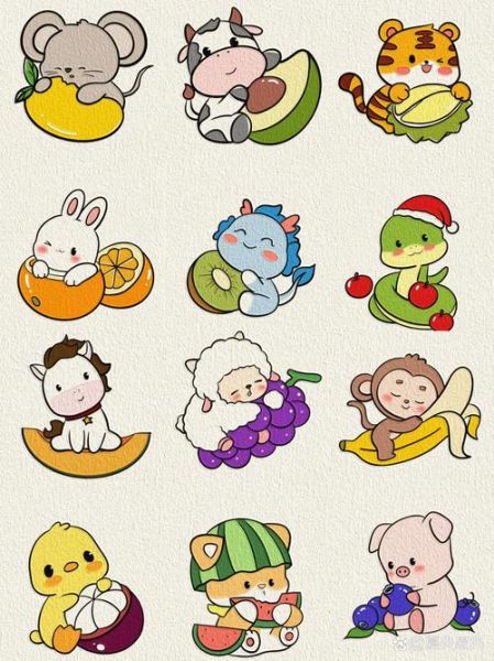 生肖属相手绘素材图（生肖属相手绘图模板免费下载）