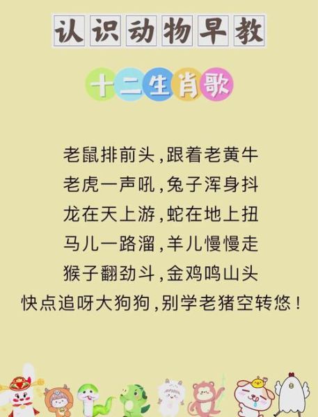 十二生肖属相歌谣（十二生肖属相歌谣顺口溜大全）