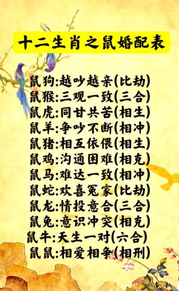 属相老鼠和什么生肖（属鼠最佳婚配属相有哪些）