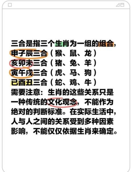 属相合相冲生肖（属相合相冲生肖关系大全）