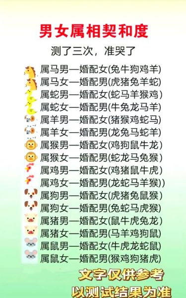女人属相婚配最佳生肖（女人属相婚配最佳生肖属相配对表）