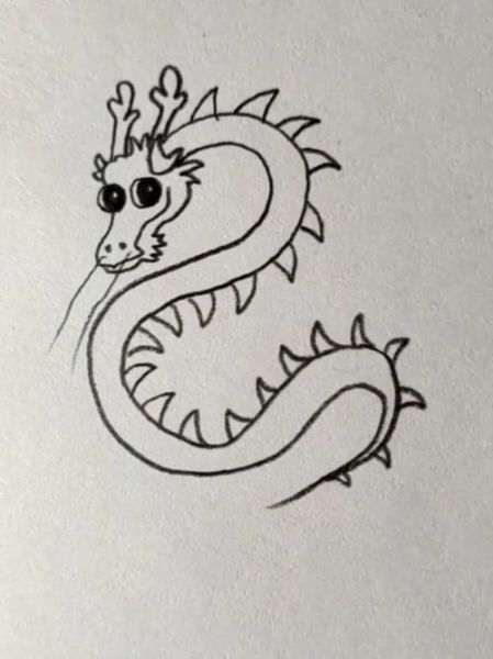 十二生肖属相龙绘画（手绘十二生肖龙简笔画教程）