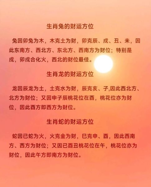 十二生肖属相发财方位（十二生肖财位怎么布局最招财🔮）